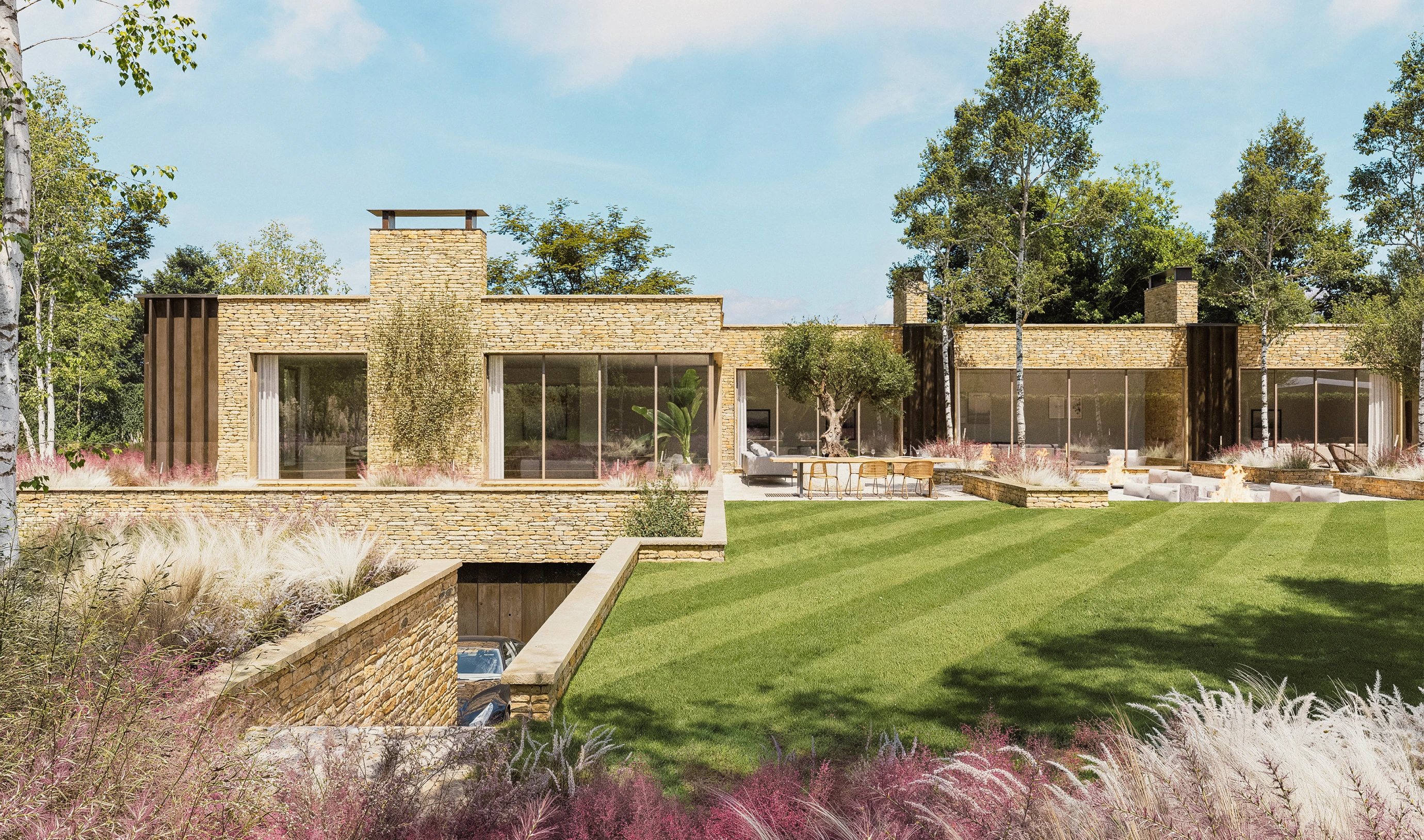 Front view of the Plateau